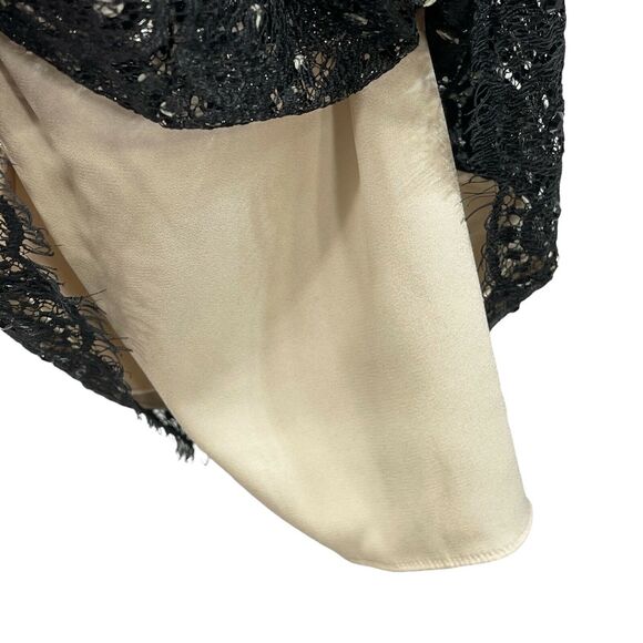 Diane von Furstenberg SZ 6 Dress Geometric Lace Lined Square Neck 3/4 Sleeve - Picture 4 of 10